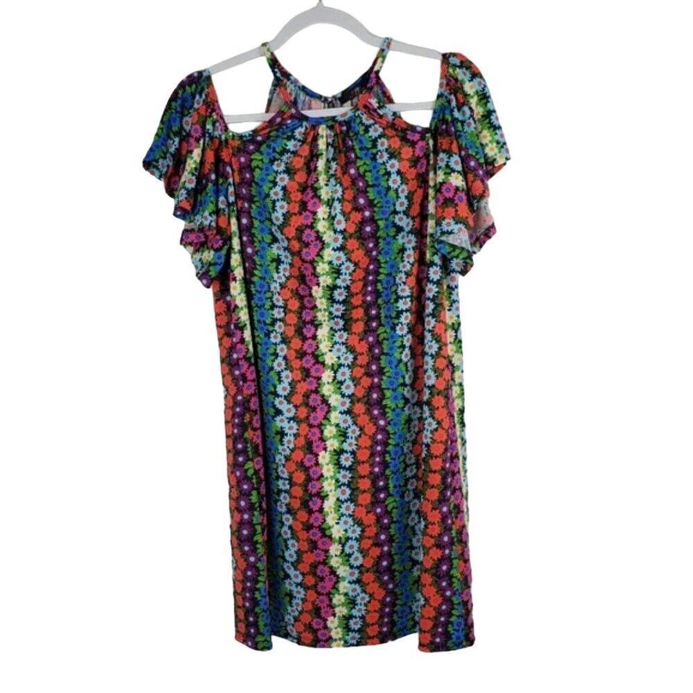 Trina Turk Viola Cold Shoulder Dress Women's Size Medium Like New Condition No F - Picture 3 of 6